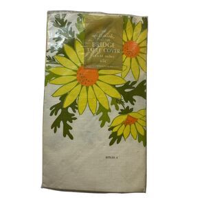 Vintage Hallmark Plans a Party Paper Bridge Table Cover Retro MCM 44x44